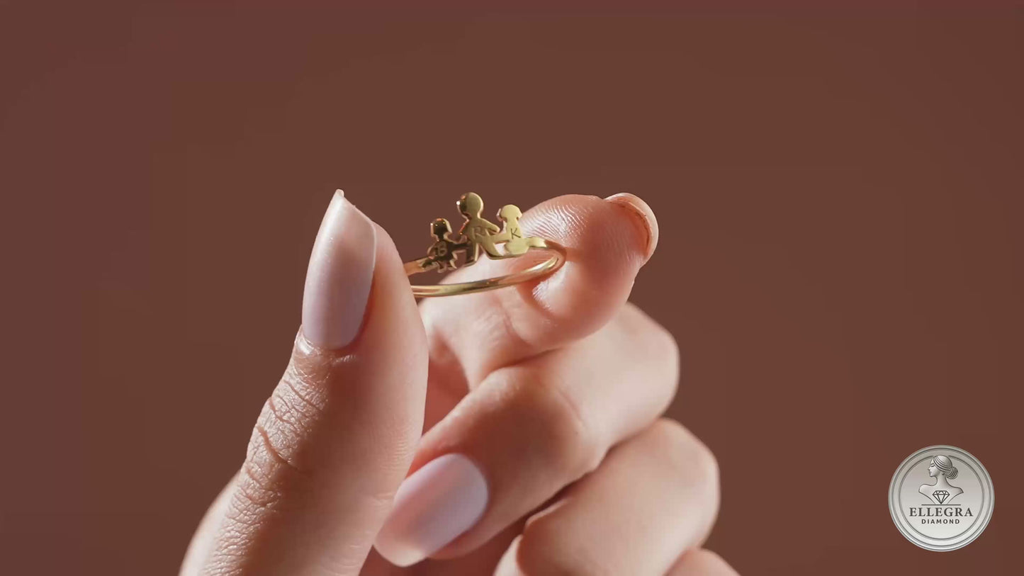 Personalized Family Silhouette Ring