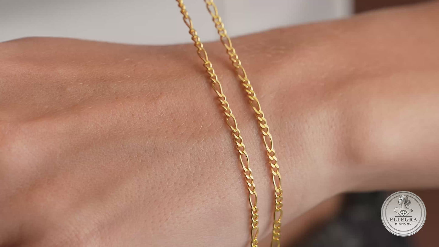 Gold Silver Figaro Chain Necklace