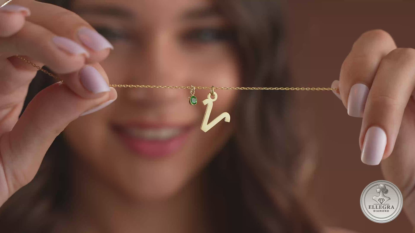 Zodiac Birthstone Personalized Necklace