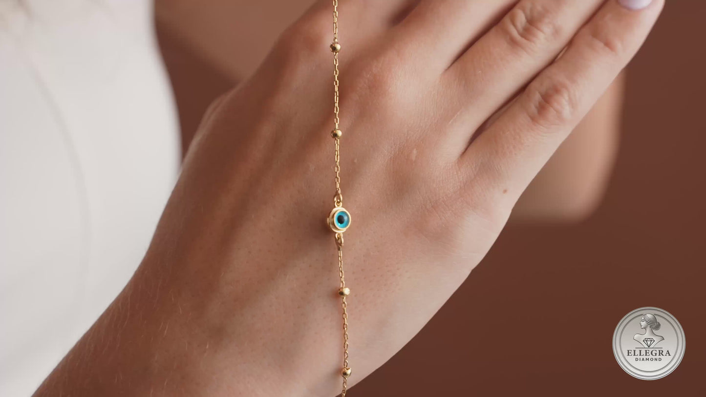 Evil Eye Symbol Satellite Chain Bracelet