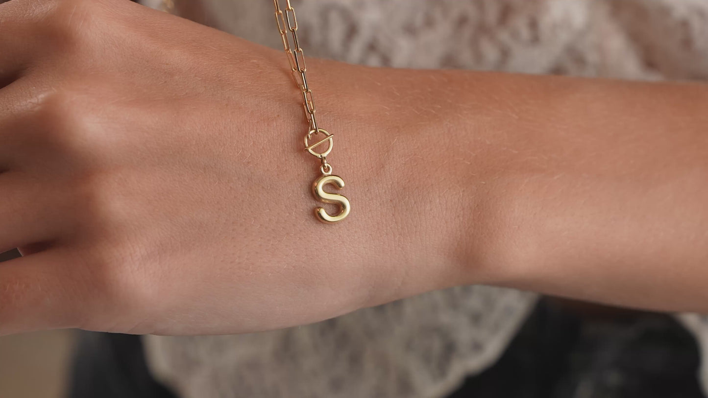 Paperclip Chain Initial Personalized Necklace
